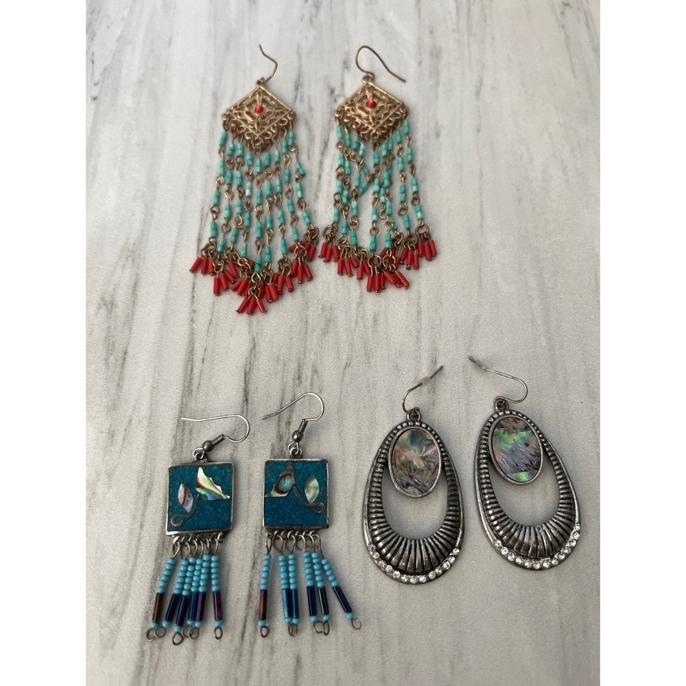 Vintage Alpaca Mexico Earrings